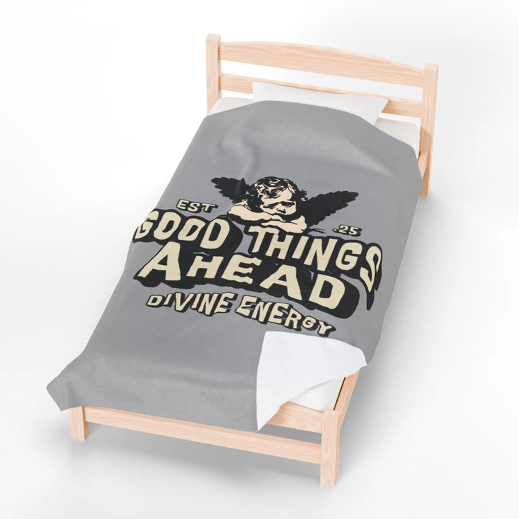 Good Things Ahead Angel Blanket | Velveteen Plush throw Momentum