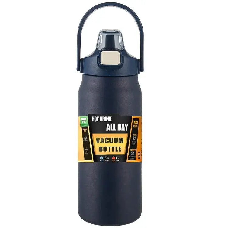 Outdoor Portable Stainless Steel Thermal Mug Tumbler Vacuum Flasks Cold and Hot Sports Water Bottle with Straw Momentum