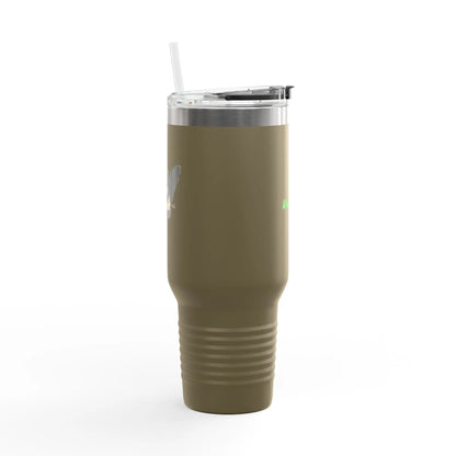 Insulated 40oz Travel Mug – Motivational Minds Logo, Double-Wall Stainless Tumbler with Straw & Handle Momentum