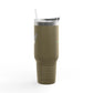 Insulated 40oz Travel Mug – Motivational Minds Logo, Double-Wall Stainless Tumbler with Straw & Handle Momentum