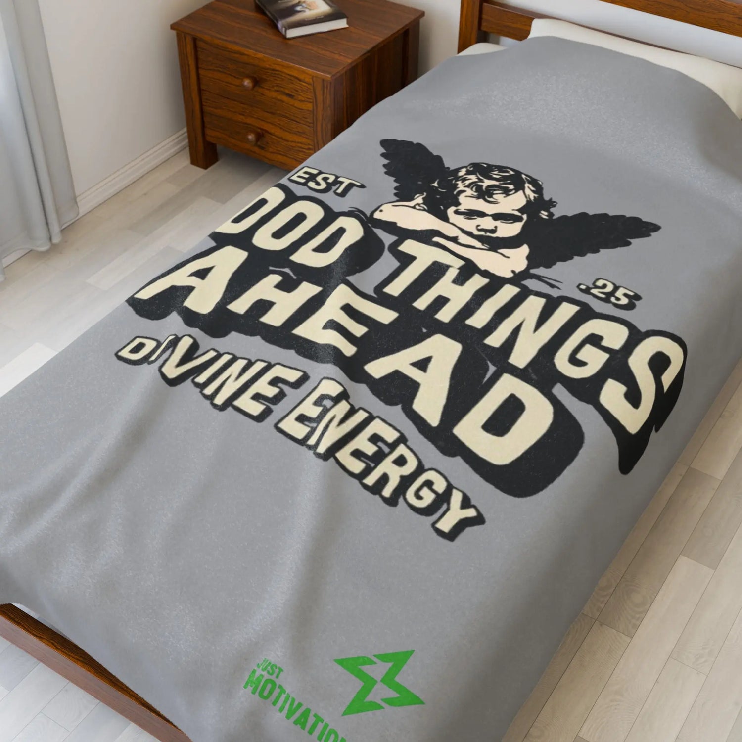Good Things Ahead Angel Blanket | Velveteen Plush throw Momentum
