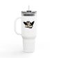 Insulated 40oz Travel Mug – Motivational Minds Logo, Double-Wall Stainless Tumbler with Straw & Handle Momentum