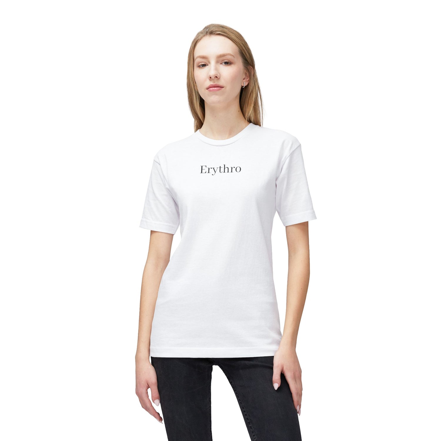 Erythro Heart T-Shirt — Glossy Red Heart Graphic Tee