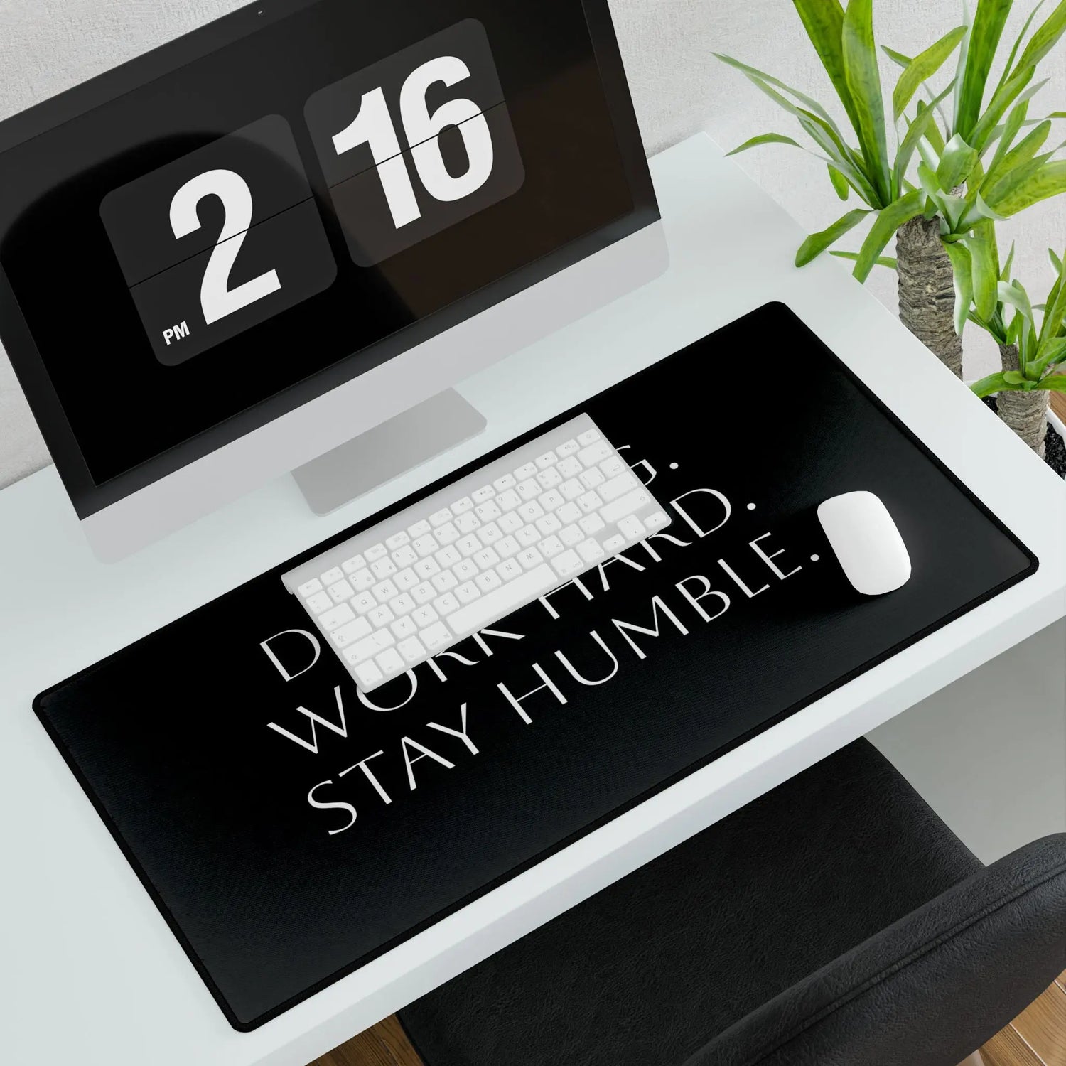 Motivational Desk Mat — "Dream Big. Work Hard. Stay Humble." Momentum