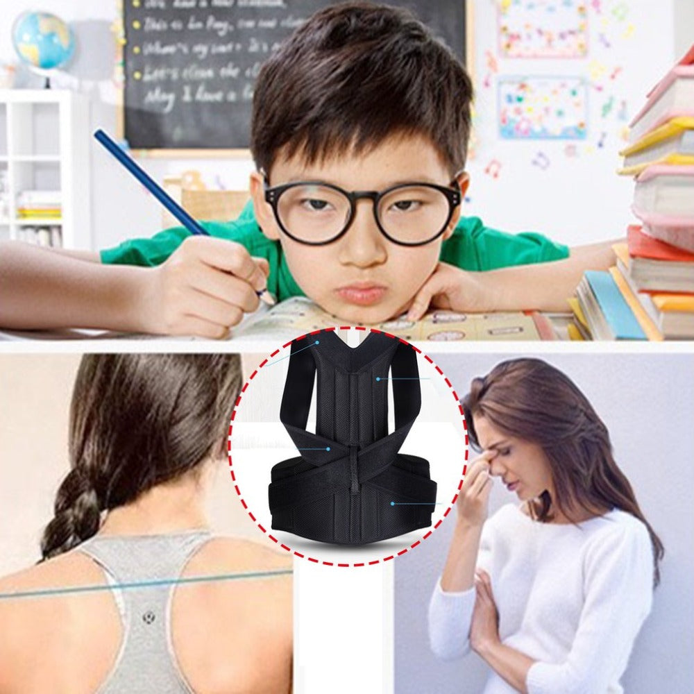 Adjustable Posture Corrector Brace for Back & Shoulder Support – Fix Slouching, Reduce Neck & Upper Back Pain