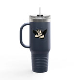 Insulated 40oz Travel Mug – Motivational Minds Logo, Double-Wall Stainless Tumbler with Straw & Handle Momentum