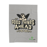 Good Things Ahead Angel Blanket | Velveteen Plush throw Momentum