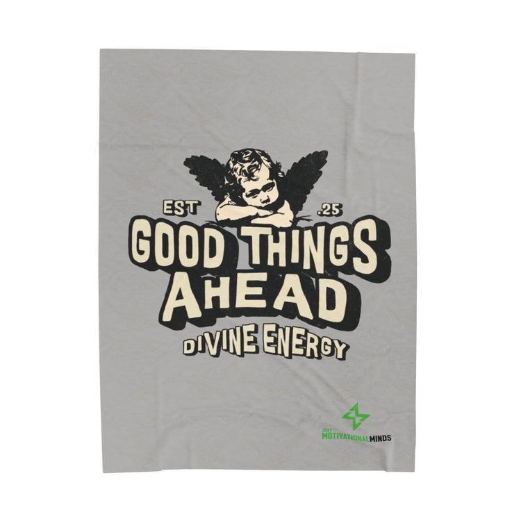 Good Things Ahead Angel Blanket | Velveteen Plush throw Momentum