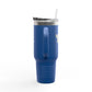 Insulated 40oz Travel Mug – Motivational Minds Logo, Double-Wall Stainless Tumbler with Straw & Handle Momentum