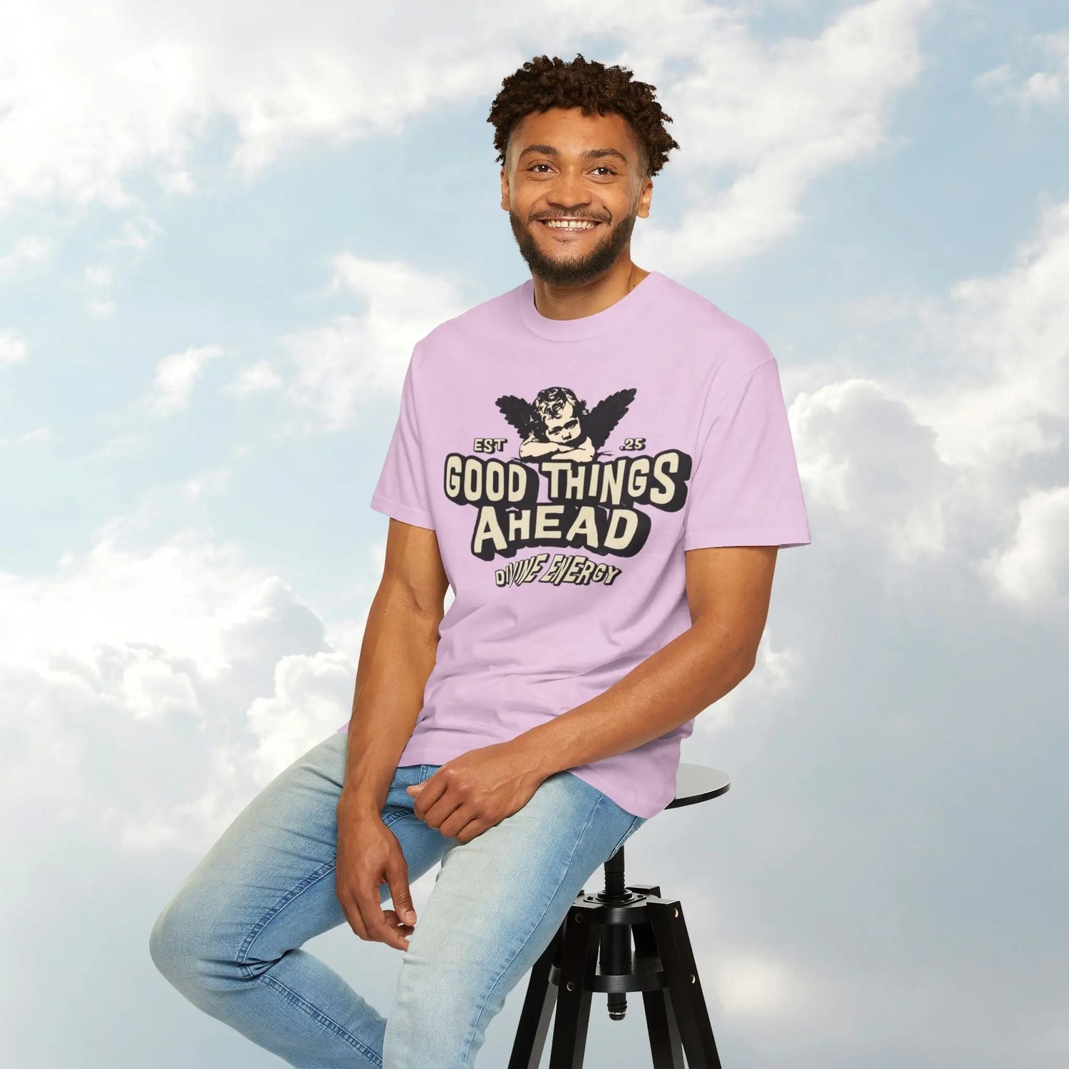 Good Things Ahead T-Shirt | Vintage Vibe, Unisex Tee, Divine Energy Shirt, Graphic Tee, Gift for Optimists Printify