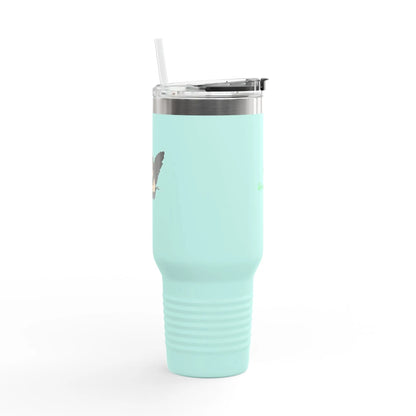 Insulated 40oz Travel Mug – Motivational Minds Logo, Double-Wall Stainless Tumbler with Straw & Handle Momentum