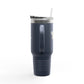 Insulated 40oz Travel Mug – Motivational Minds Logo, Double-Wall Stainless Tumbler with Straw & Handle Momentum