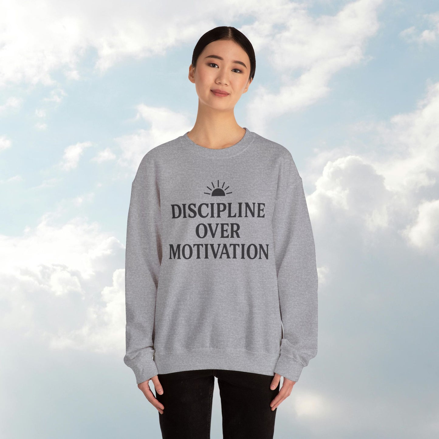 Motivational Crewneck Sweatshirt - Cozy Top for Gym, Self-Care, Fitness, Gifting, Inspirational Style