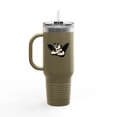 Insulated 40oz Travel Mug – Motivational Minds Logo, Double-Wall Stainless Tumbler with Straw & Handle Momentum