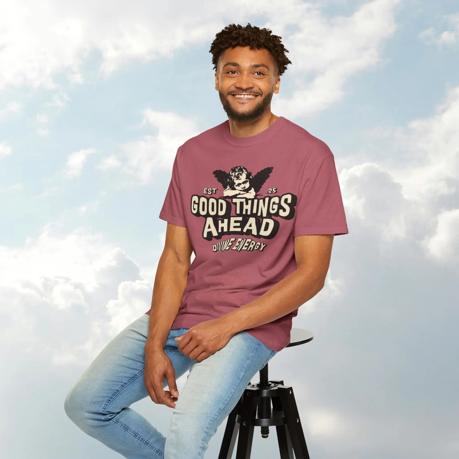 Good Things Ahead T-Shirt | Vintage Vibe, Unisex Tee, Divine Energy Shirt, Graphic Tee, Gift for Optimists Printify