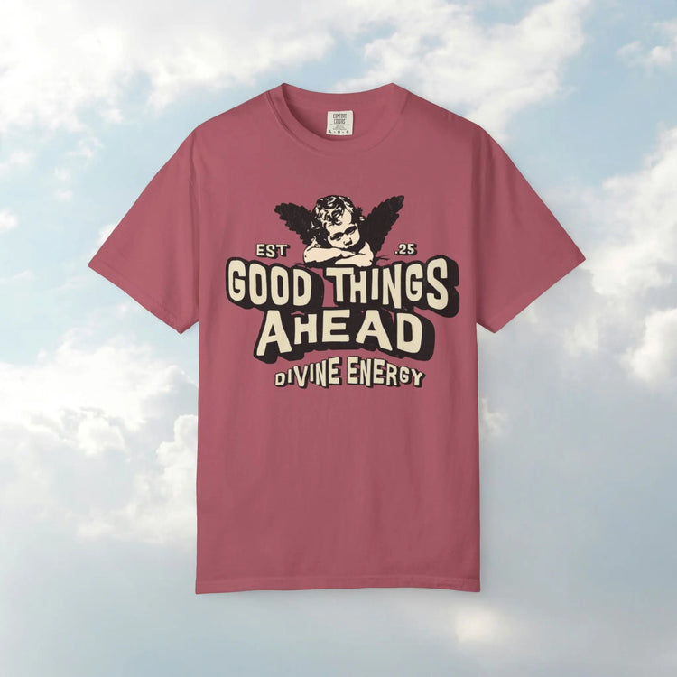 Good Things Ahead T-Shirt | Vintage Vibe, Unisex Tee, Divine Energy Shirt, Graphic Tee, Gift for Optimists Printify
