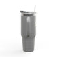 Insulated 40oz Travel Mug – Motivational Minds Logo, Double-Wall Stainless Tumbler with Straw & Handle Momentum