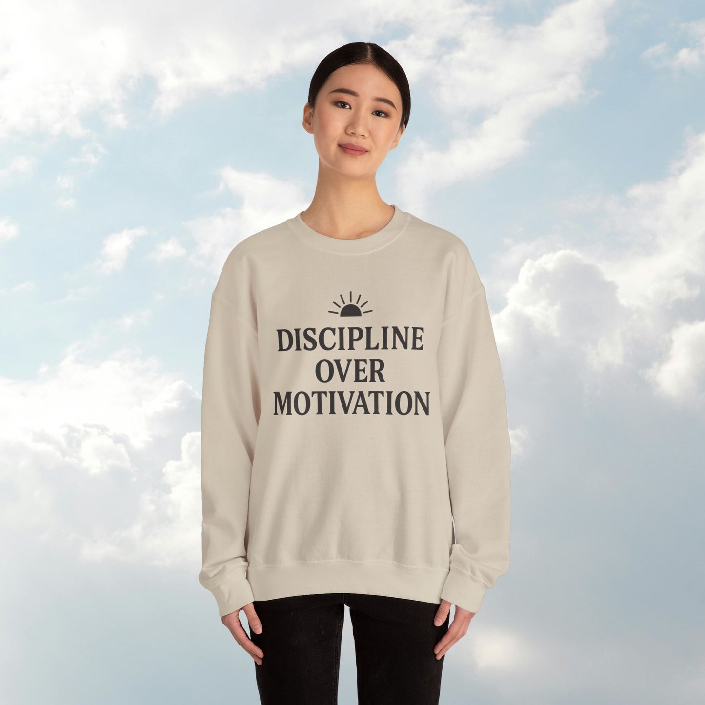 Motivational Crewneck Sweatshirt - Cozy Top for Gym, Self-Care, Fitness, Gifting, Inspirational Style