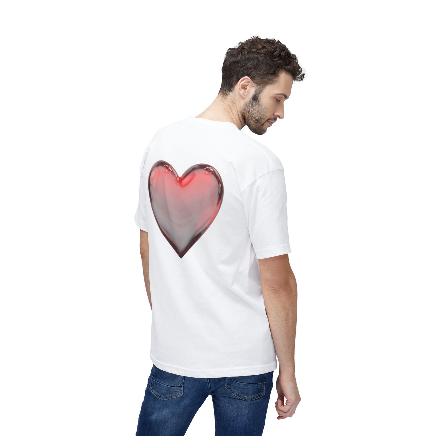 Erythro Heart T-Shirt — Glossy Red Heart Graphic Tee