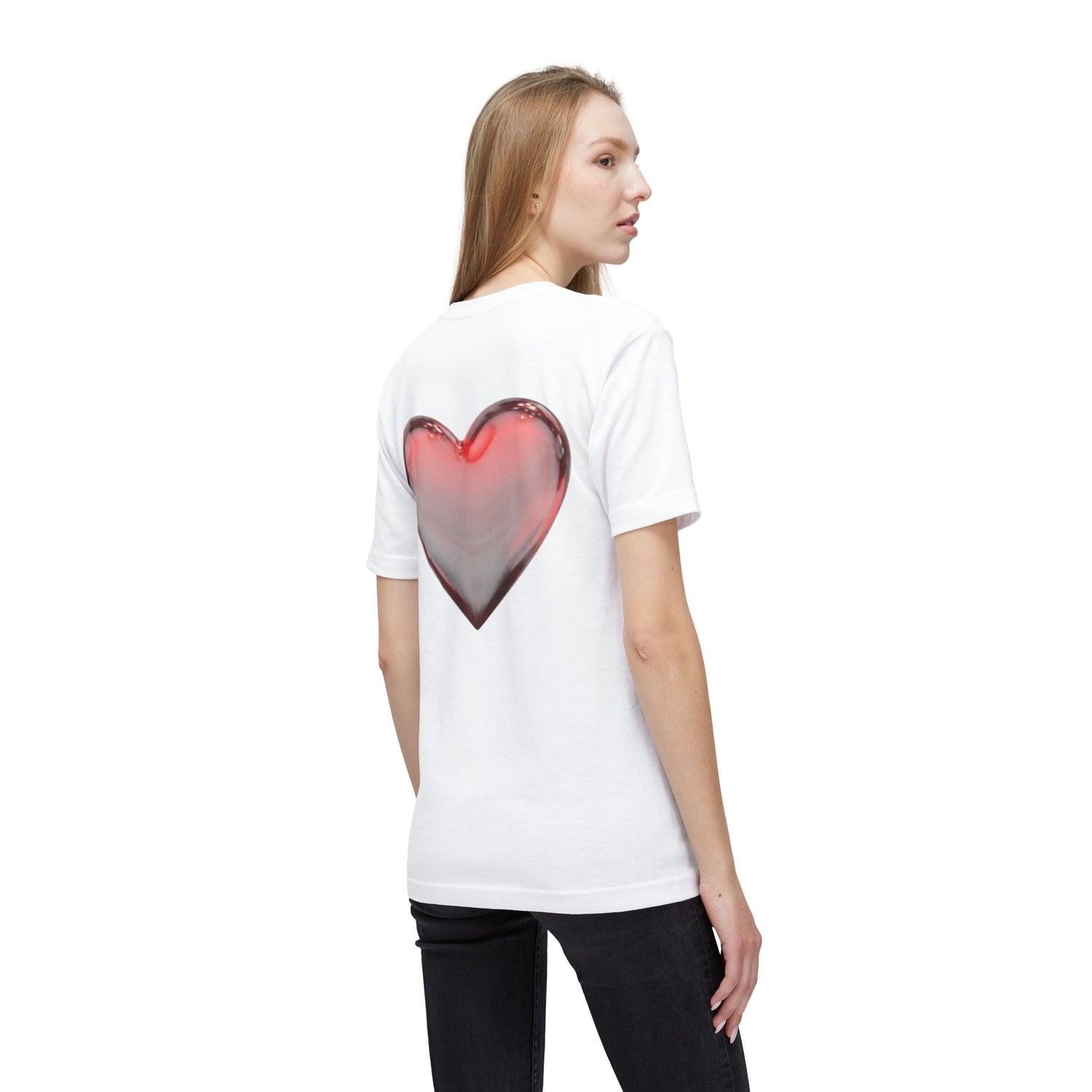 Erythro Heart T-Shirt — Glossy Red Heart Graphic Tee