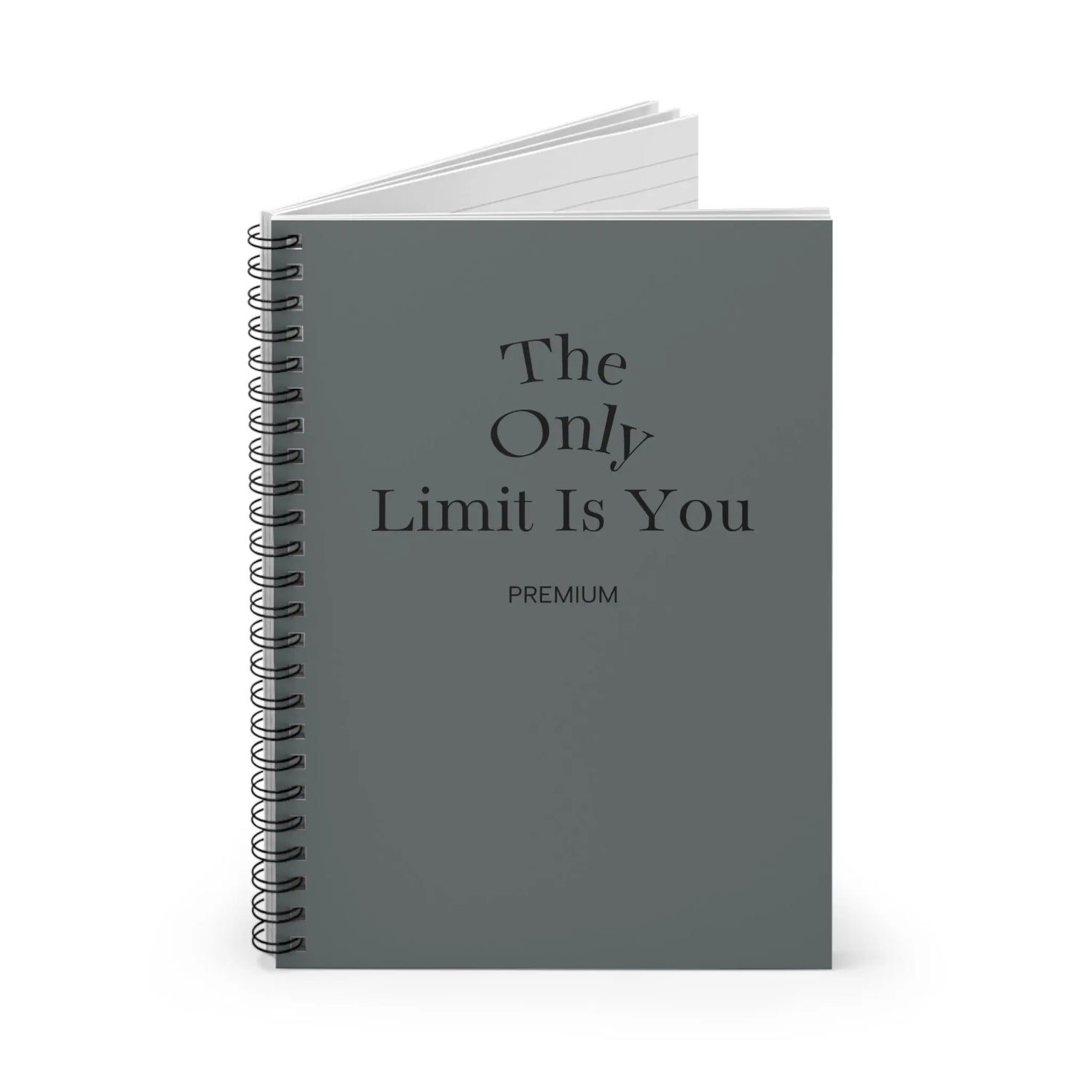 Inspirational Spiral Notebook — "The Only Limit Is You" Ruled Journal Momentum