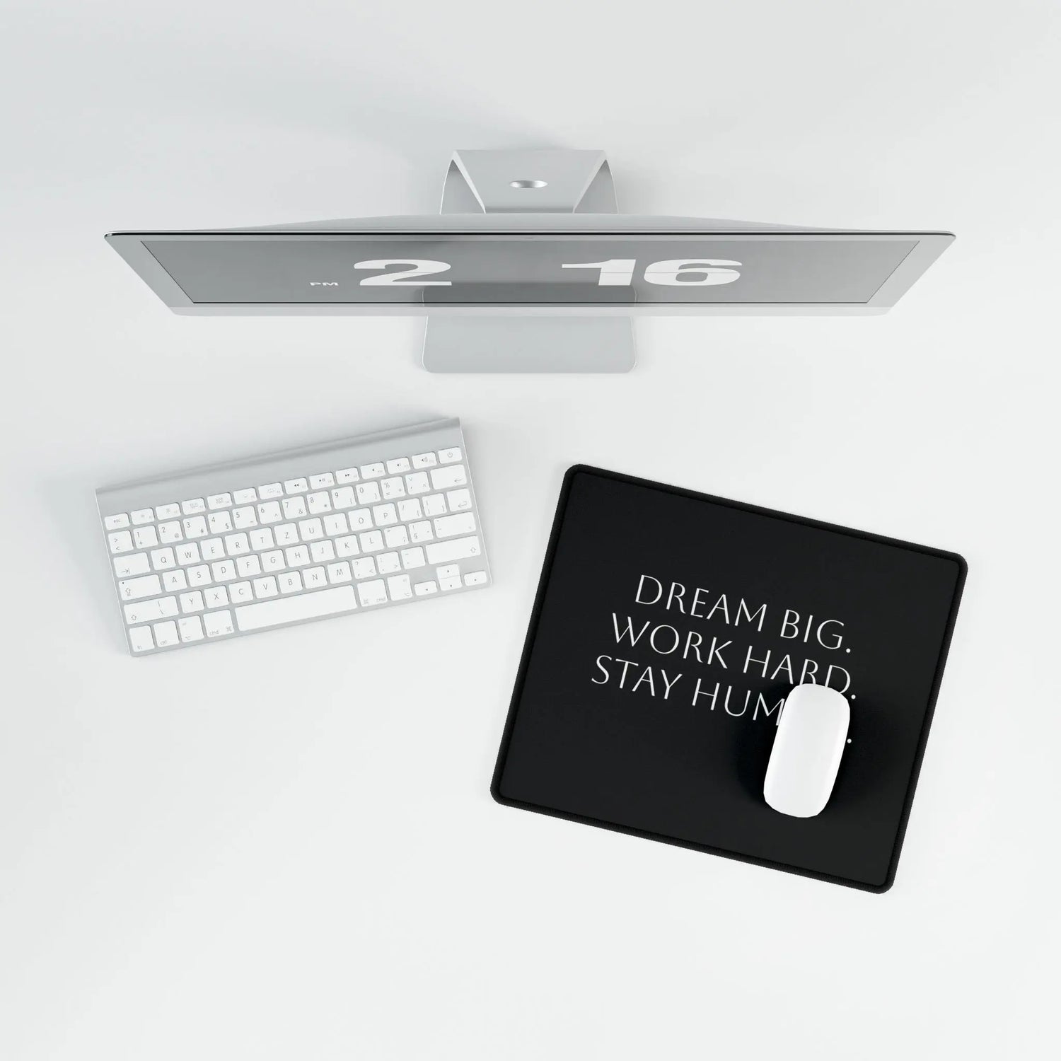 Motivational Desk Mat — "Dream Big. Work Hard. Stay Humble." Momentum