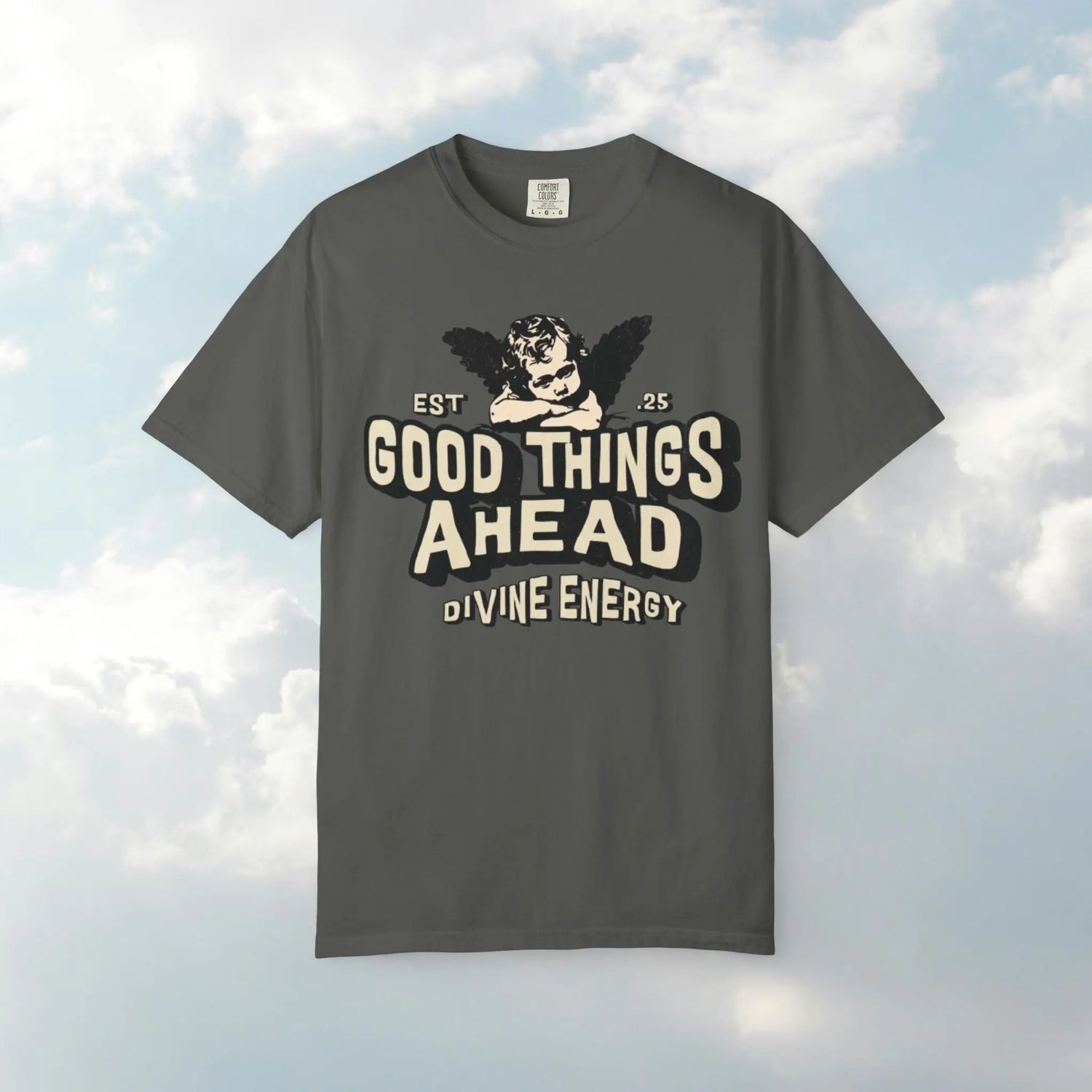 Good Things Ahead T-Shirt | Vintage Vibe, Unisex Tee, Divine Energy Shirt, Graphic Tee, Gift for Optimists Printify