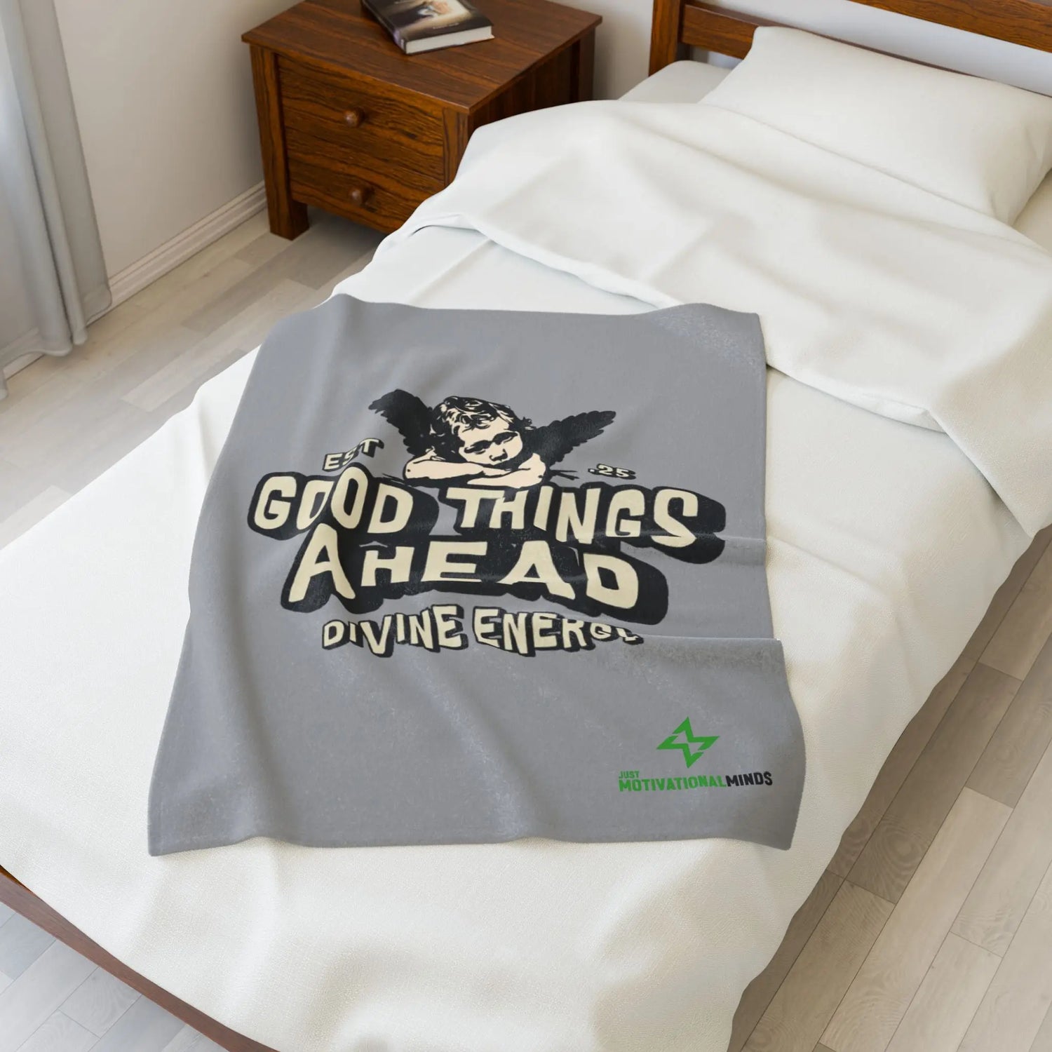 Good Things Ahead Angel Blanket | Velveteen Plush throw Momentum