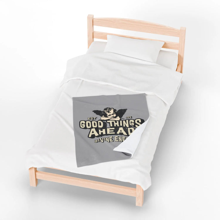 Good Things Ahead Angel Blanket | Velveteen Plush throw Momentum