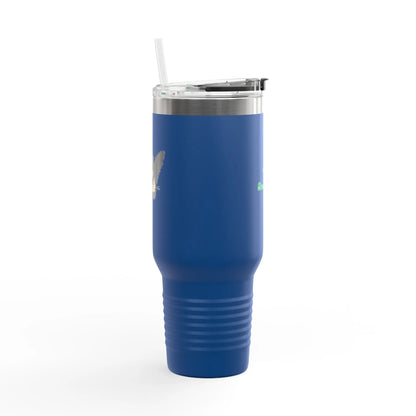Insulated 40oz Travel Mug – Motivational Minds Logo, Double-Wall Stainless Tumbler with Straw & Handle Momentum