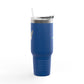 Insulated 40oz Travel Mug – Motivational Minds Logo, Double-Wall Stainless Tumbler with Straw & Handle Momentum
