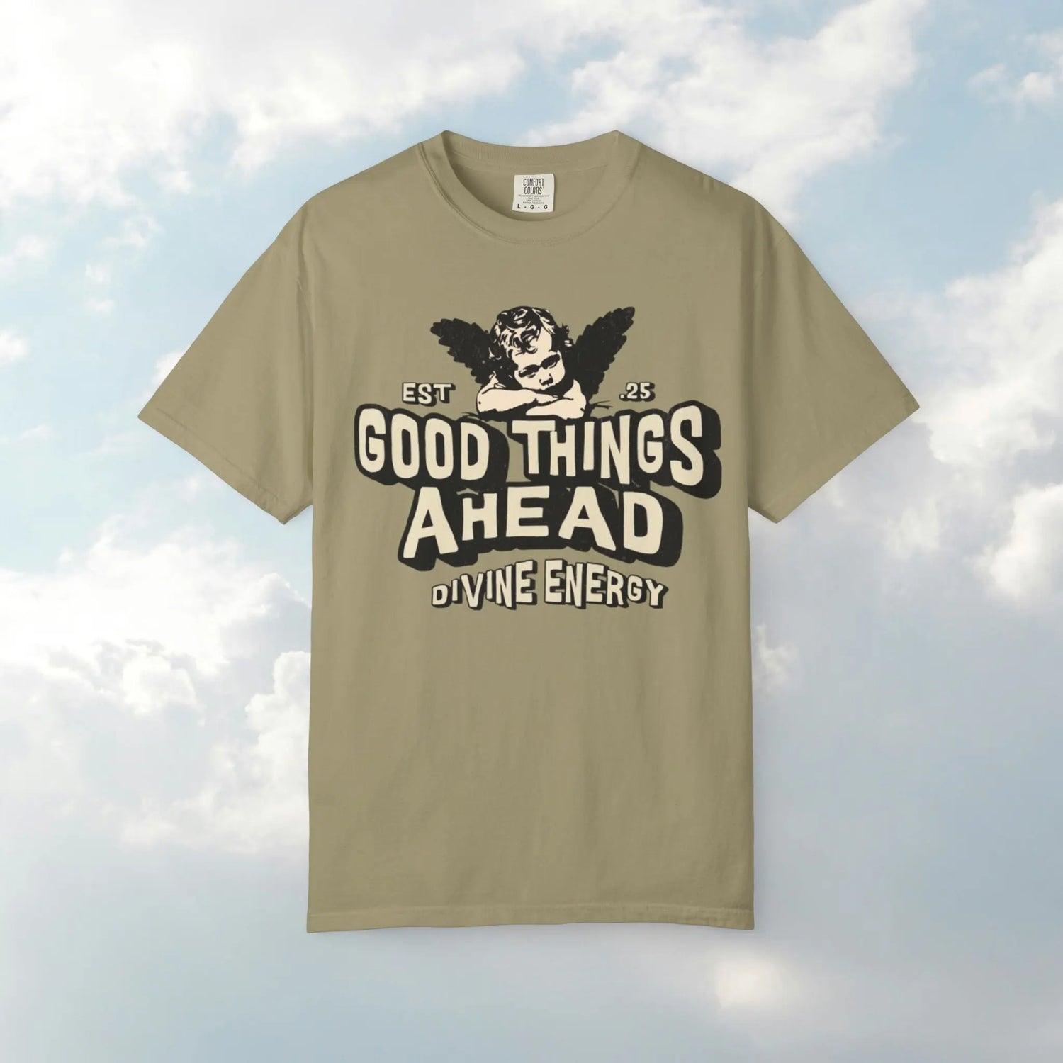 Good Things Ahead T-Shirt | Vintage Vibe, Unisex Tee, Divine Energy Shirt, Graphic Tee, Gift for Optimists Printify