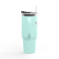 Insulated 40oz Travel Mug – Motivational Minds Logo, Double-Wall Stainless Tumbler with Straw & Handle Momentum