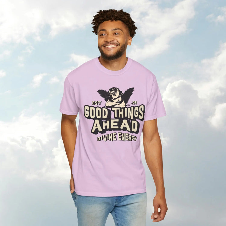 Good Things Ahead T-Shirt | Vintage Vibe, Unisex Tee, Divine Energy Shirt, Graphic Tee, Gift for Optimists Printify