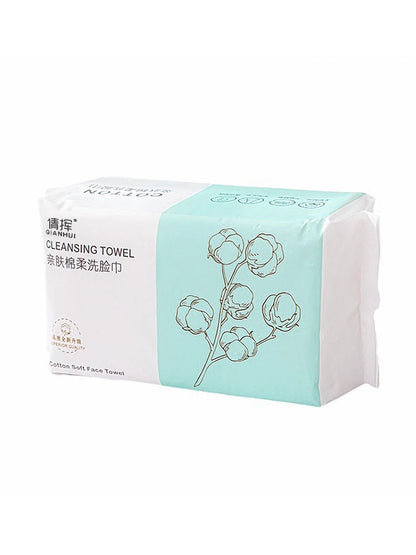 100PCS Natural Disposable Face Towel Travel Facial Cleansing Wet And Dry Makeup Remover Pearl Cotton Soft Makeup Nonwoven Towel