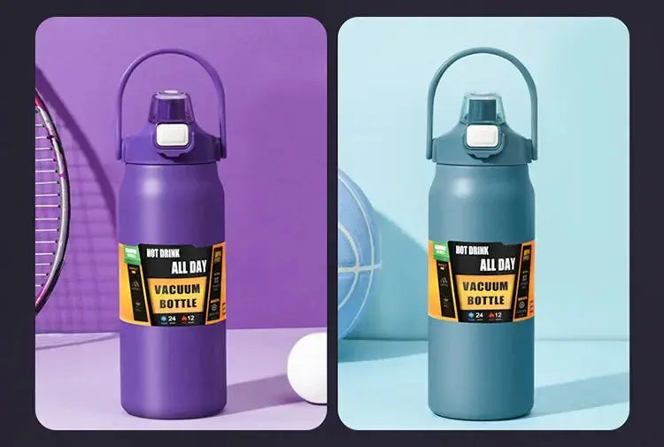 Outdoor Portable Stainless Steel Thermal Mug Tumbler Vacuum Flasks Cold and Hot Sports Water Bottle with Straw Momentum