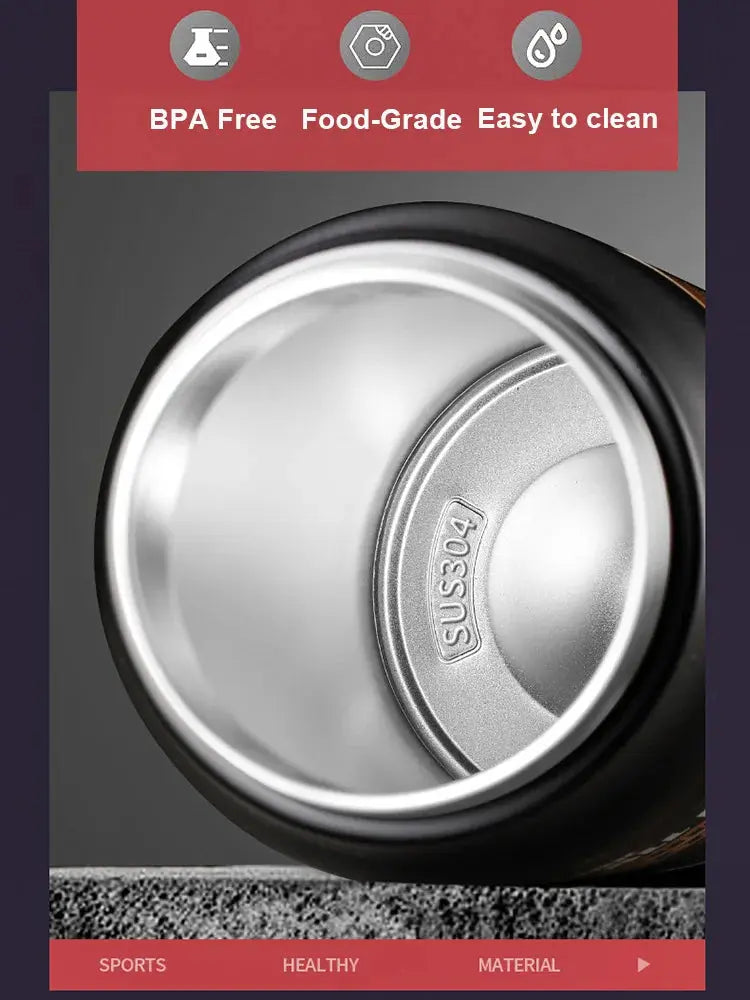 Outdoor Portable Stainless Steel Thermal Mug Tumbler Vacuum Flasks Cold and Hot Sports Water Bottle with Straw Momentum