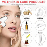 Ice Face Roller Stainless Steel Gua Sha Board Set Facial Massager Face Massage Roller Face Lifting Beauty Skin Care Tools Momentum