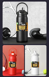 Outdoor Portable Stainless Steel Thermal Mug Tumbler Vacuum Flasks Cold and Hot Sports Water Bottle with Straw Momentum