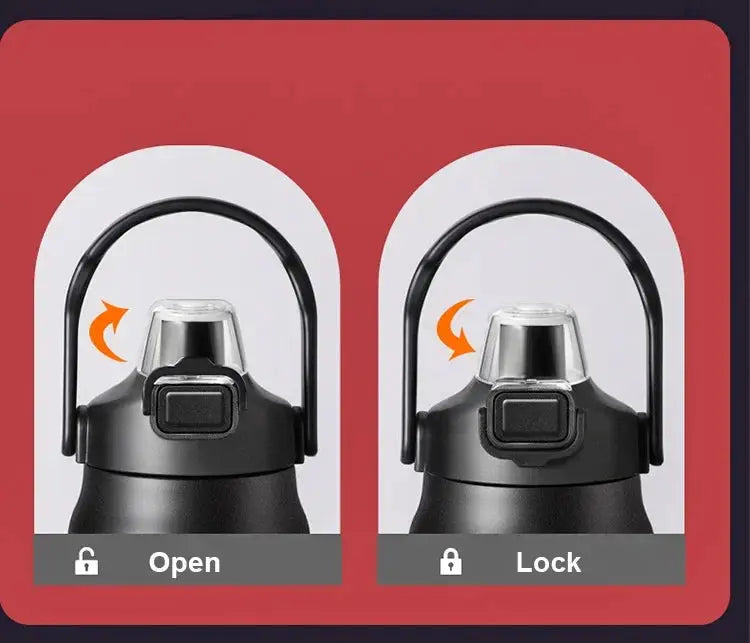 Outdoor Portable Stainless Steel Thermal Mug Tumbler Vacuum Flasks Cold and Hot Sports Water Bottle with Straw Momentum