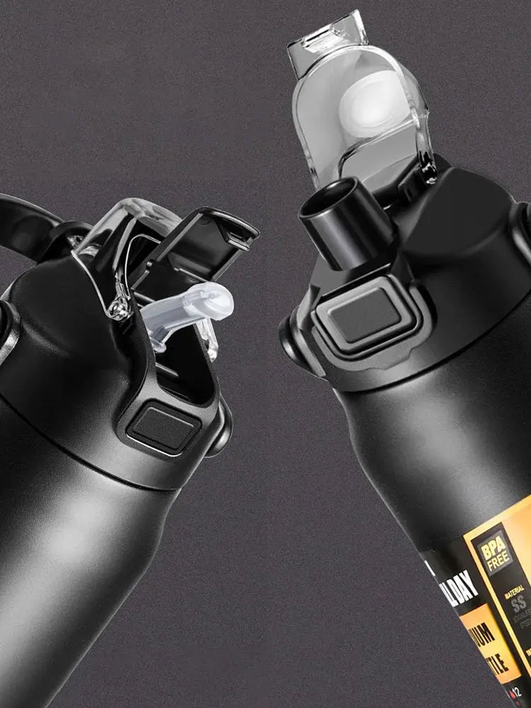 Outdoor Portable Stainless Steel Thermal Mug Tumbler Vacuum Flasks Cold and Hot Sports Water Bottle with Straw Momentum