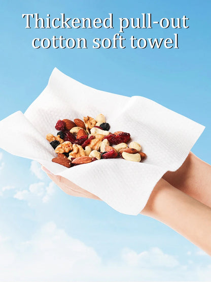 100PCS Natural Disposable Face Towel Travel Facial Cleansing Wet And Dry Makeup Remover Pearl Cotton Soft Makeup Nonwoven Towel