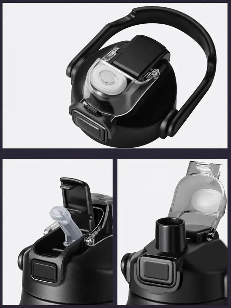 Outdoor Portable Stainless Steel Thermal Mug Tumbler Vacuum Flasks Cold and Hot Sports Water Bottle with Straw Momentum