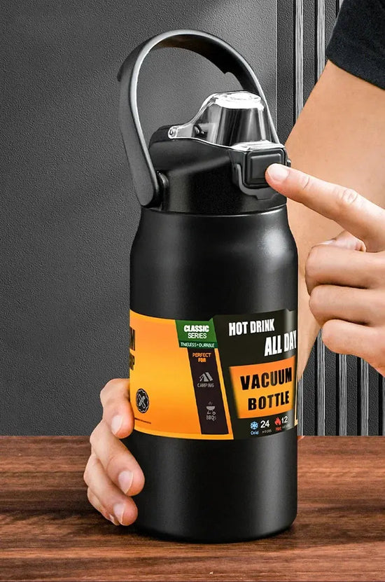 Outdoor Portable Stainless Steel Thermal Mug Tumbler Vacuum Flasks Cold and Hot Sports Water Bottle with Straw Momentum